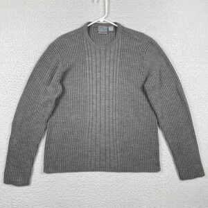 Aeropostale Sweater Mens Large Slim Gray Ribbed Y2K Casual Preppy Office Work